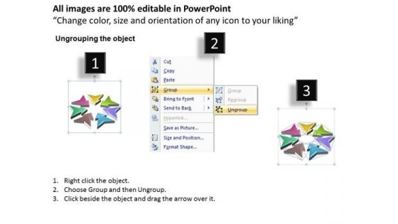 Ppt 7 Colorful PowerPoint Background Arrows Pointing Inwards Templates