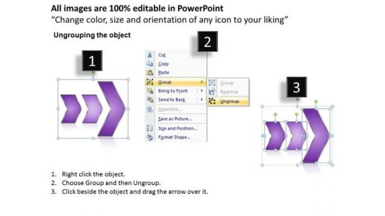 Ppt 7 Linear Curved Arrows PowerPoint 2010 Placed Sequentially Templates