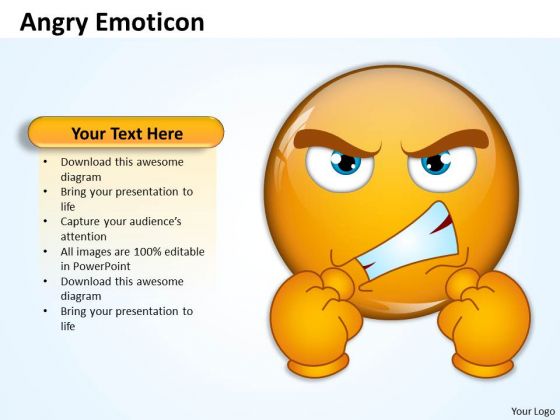 Ppt An Illustration Of Angry Emoticon Communication Skills PowerPoint Templates