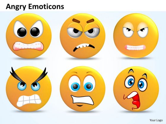 Ppt Angry Emoticons Illustration Picture Business Management PowerPoint Templates