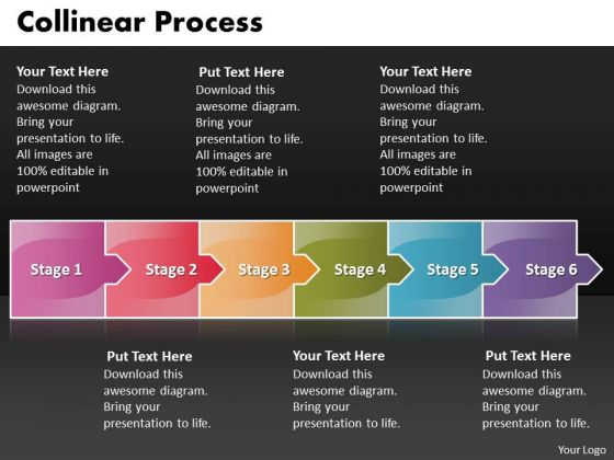 Ppt Arrow Forging Process PowerPoint Slides 6 Stages Templates