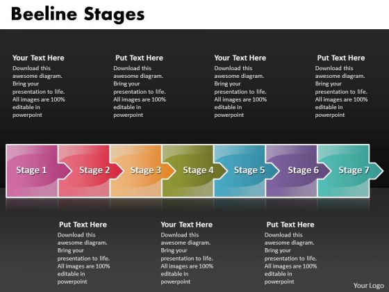 Ppt Arrow Forging Process PowerPoint Slides 7 Stage Templates
