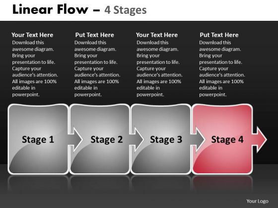 Ppt Arrow Progression Of Business Representation Video Workflow Diagram 5 Design