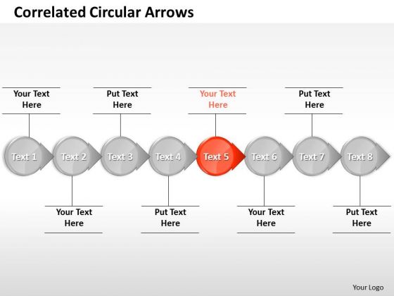 Ppt Attached Circular Arrows In Continuous Line 8 Phase Diagram Orange PowerPoint Templates