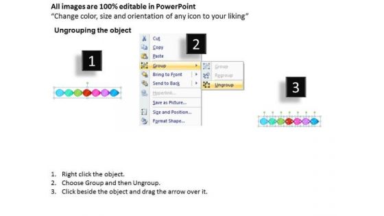 Ppt Attached Circular Arrows PowerPoint 2010 Horizontal Line 7 Stages Templates