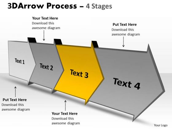 Ppt Background 3d 4 Power Point Stage View Download Arrow Progression Graphic