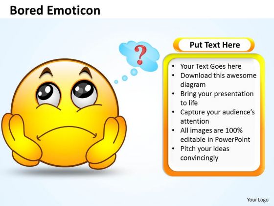 Ppt Bored Emoticon Illustration Picture Business Management PowerPoint Templates