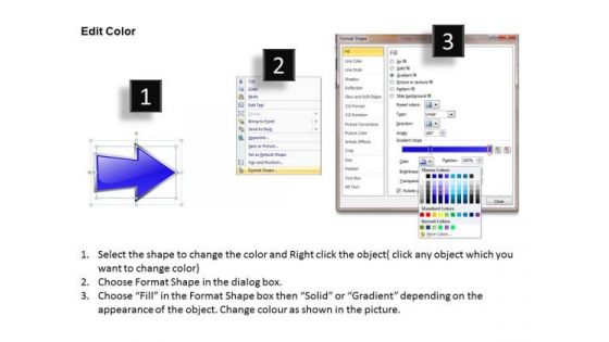 Ppt Circular Arrows PowerPoint 2010 Describing Seven Aspects Templates