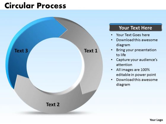 Ppt Circular Information Flow Process PowerPoint Slides Model 3 Stages Templates