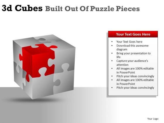 Ppt Clipart Graphics 3d Cubes Editable PowerPoint Slides