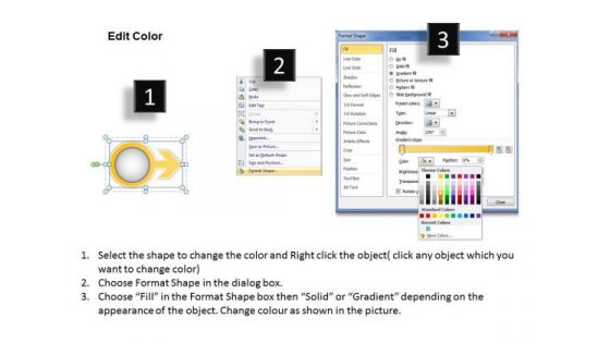 Ppt Colorful Arrow And Circular Process 4 Practice The PowerPoint Macro Steps Templates
