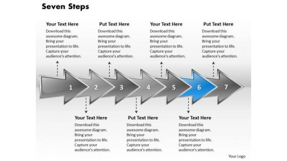 Ppt Colorful Arrows Describing Seven Create PowerPoint Macro Templates