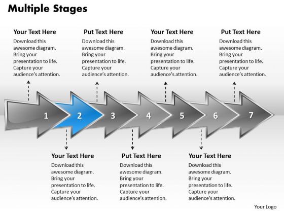Ppt Colorful Arrows PowerPoint Slide Text Explaining Seven Aspects Templates