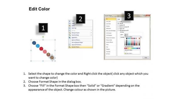 Ppt Colorful Circles Connected With Arrow 6 Steps Working Slide Numbers PowerPoint Templates