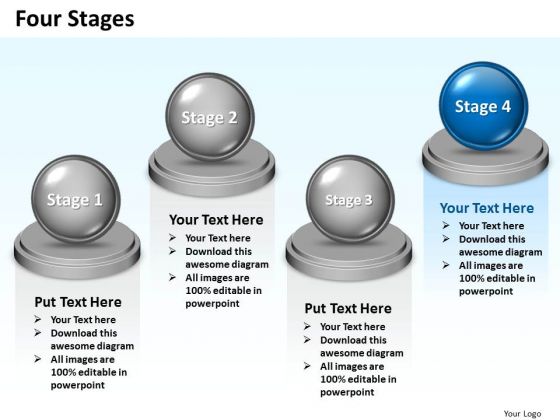 Ppt Comparison Swim Lane Diagram PowerPoint Template Of 4 State Templates
