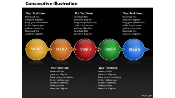 Ppt Consecutive Illustration Of 5 PowerPoint Slide Numbers Through Arrows 1 Templates