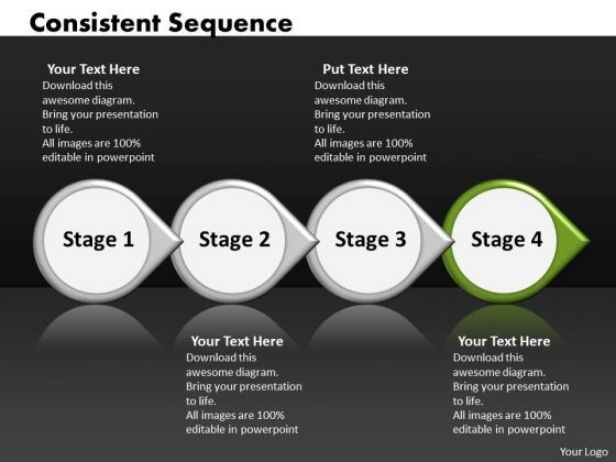 Ppt Consistent Sequence Of Four Power Point Stage Involved Procedure PowerPoint Templates