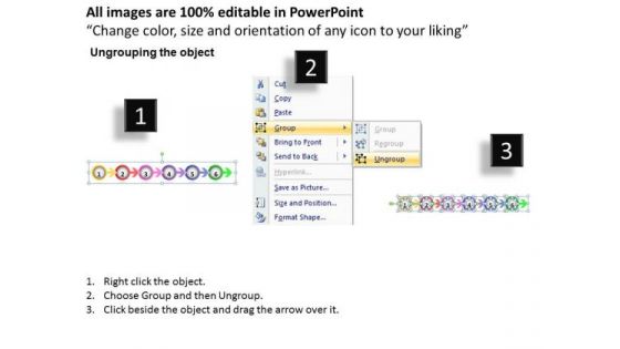 Ppt Continuous Way To Show Six Steps Working With Slide Numbers Procedure PowerPoint Templates