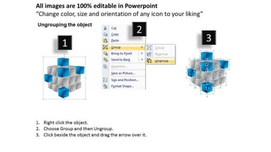 Ppt Corner Pieces Of Rubiks Cube PowerPoint Insert Signify Important Concepts Templates