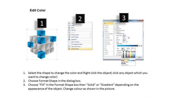 Ppt Corner Pieces Of Rubiks Cube PowerPoint Insert Signify Important Concepts Templates