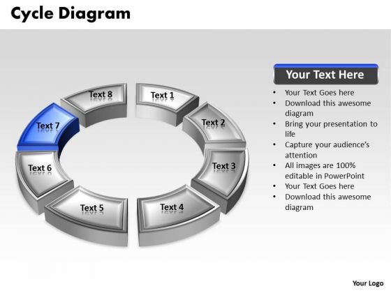 Ppt Dark Code Blue PowerPoint Presentations Animated Multicolor Cycle Diagram Templates