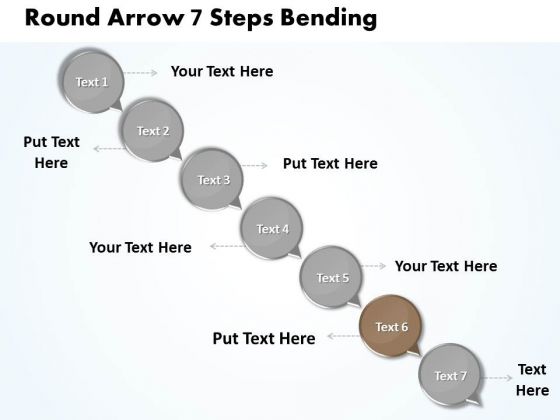 Ppt Descending Process 7 PowerPoint Slide Numbers Diagram Templates