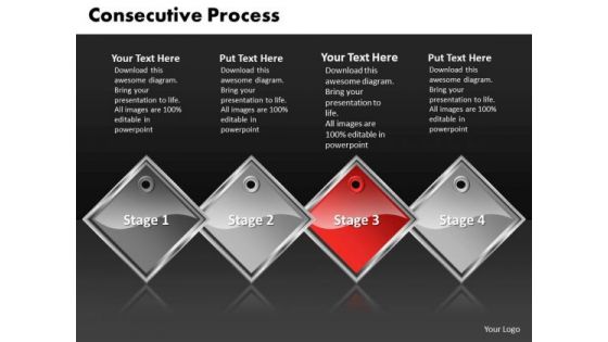 Ppt Diamond Consecutive Process 4 PowerPoint Slide Numbers Templates