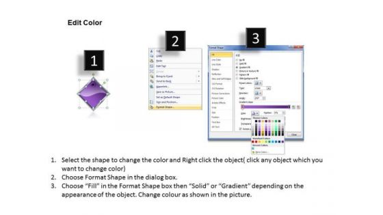 Ppt Diamond Process 6 Power Point Stage PowerPoint Templates