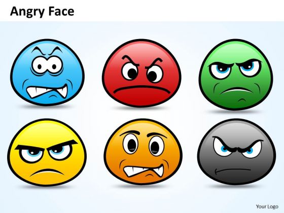Ppt Emoticon Showing Angry Face PowerPoint Templates