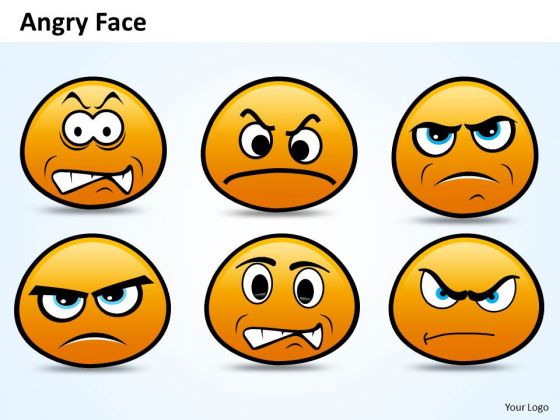Ppt Emoticon Showing Angry Face Time Management PowerPoint Templates