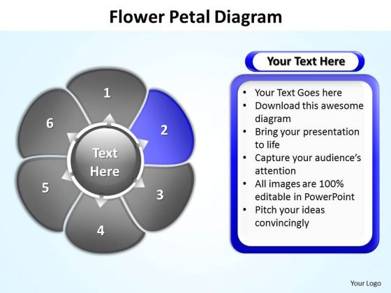 Ppt Flower Petal Chart Convert Pdf To Editable PowerPoint Free Templates