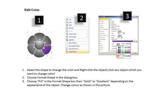 Ppt Flower Petal Design PowerPoint 2007 Free Editable Templates
