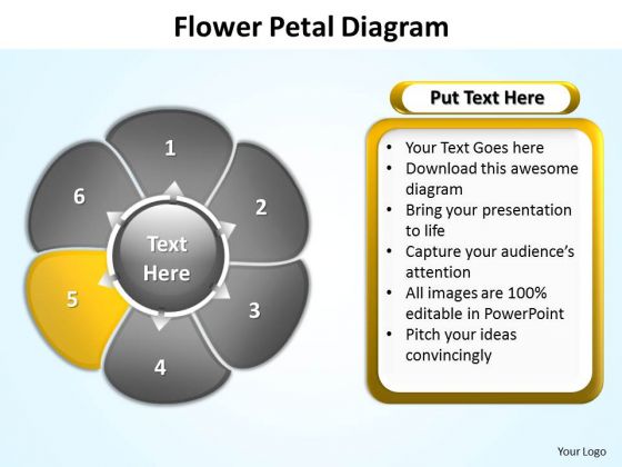Ppt Flower Petal Layout Free Editable PowerPoint Maps For Presentations Templates