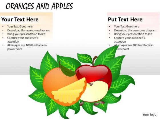 Ppt Graphics Oranges And Apples PowerPoint Slides And Ppt Templates