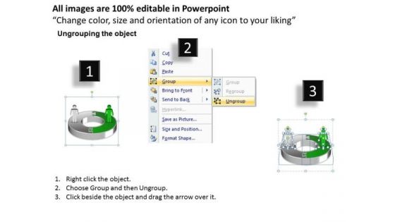 Ppt Green PowerPoint Slide Man On Circular Gantt Chart Template Templates