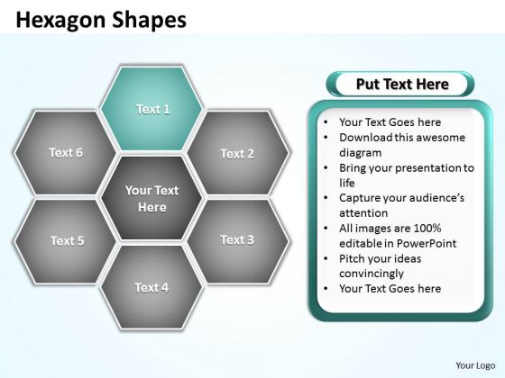 Ppt Hexagon Angles Chart Editable PowerPoint Templates 2010 Business