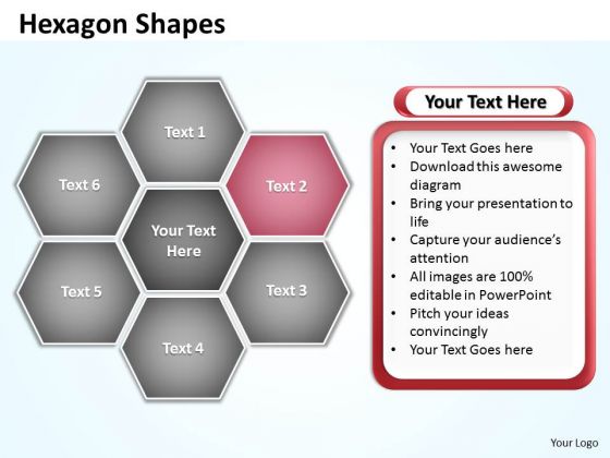 Ppt Hexagon Angles Model Editable Layouts PowerPoint 2003 Business Templates
