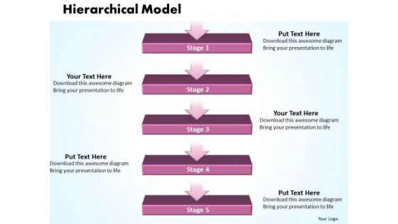 Ppt Hierarchical Model Of 5 Stages PowerPoint Templates