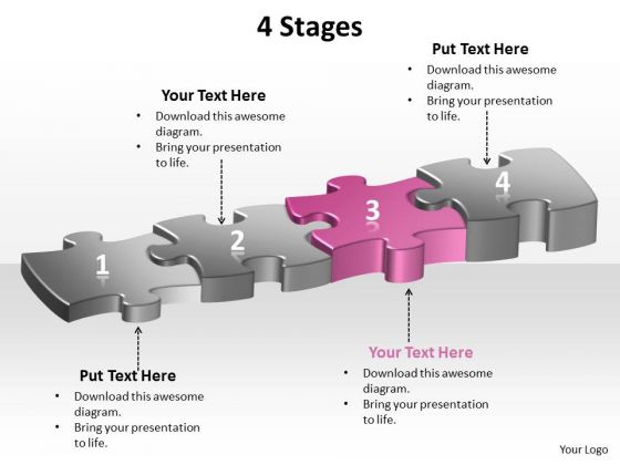 Ppt Highlighted Third Pink PowerPoint Presentation Step Of Process Templates