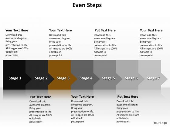 Ppt Horizontal Demonstration Of Production Losses Stage 3 PowerPoint Templates