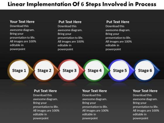 Ppt Horizontal Way Of 6 PowerPoint Slide Numbers Involved Process Templates