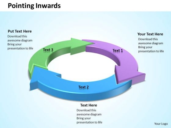 Ppt Interconnected Systems Arrows Pointing Inwards Circle PowerPoint Templates