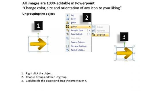 Ppt Linear Abstraction By 6 Shapes Arrows PowerPoint Templates