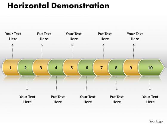 Ppt Linear Arrow 10 Phase Diagram PowerPoint Templates