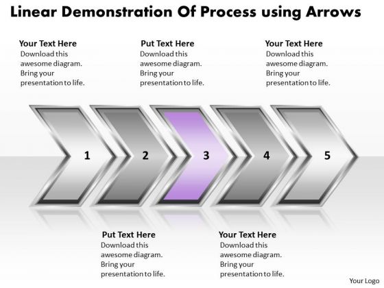Ppt Linear Demonstration Of Business Forging Process PowerPoint Slides Templates
