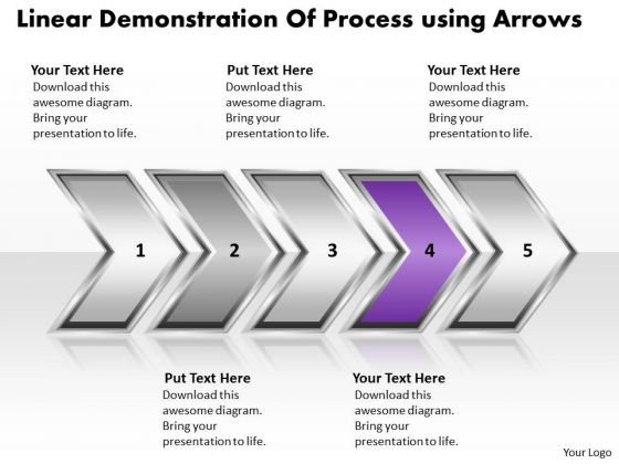 Ppt Linear Demonstration Of Marketing Process Business PowerPoint Templates