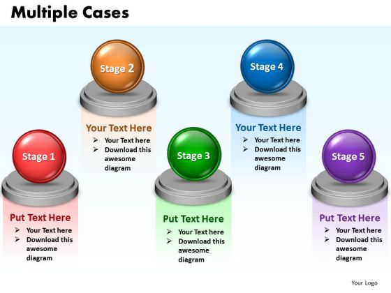 Ppt Multiple Cases Diagram 5 Stages PowerPoint Templates 2010 0812