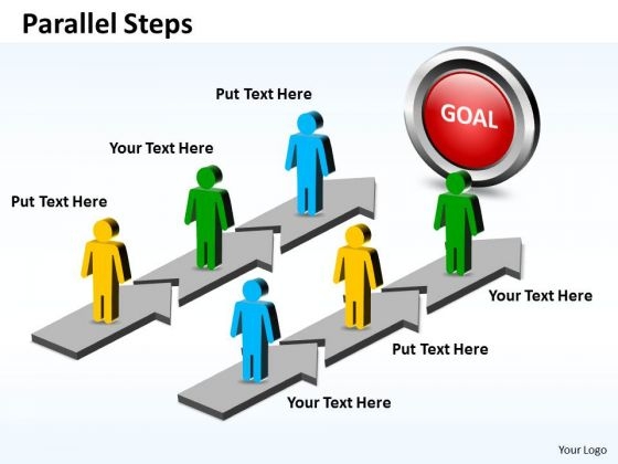 Ppt Parallel Steps Working With Slide Numbers Plan For Planning Business PowerPoint Templates