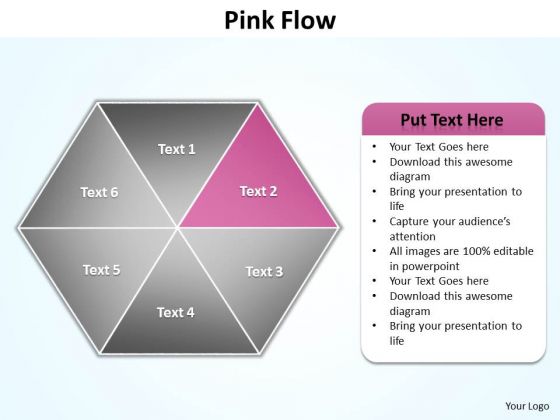 Ppt Pink Factor Hexagon Cause And Effect Diagram PowerPoint Template Editable Templates