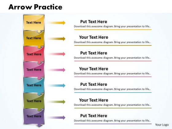 Ppt Plumb Arrow Practice The PowerPoint Macro Steps 7 Stages Templates